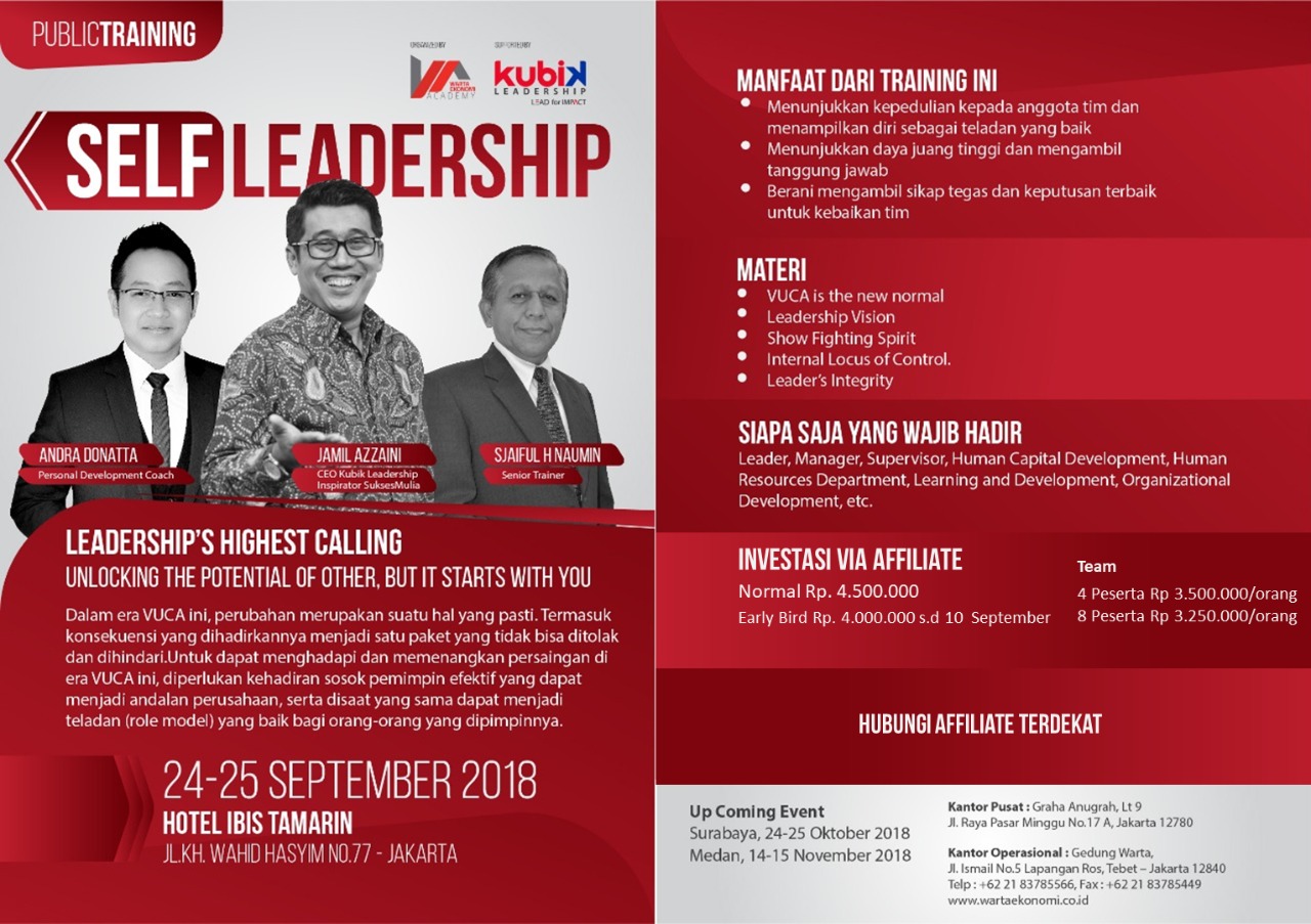 Self Leadership Training from Jamil Azzaini The Greates Leadership Trainer